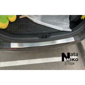 Накладки на бампер с загибом для Тойота RAV-4 V 2018- NataNiko