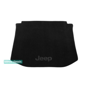 Килимок в багажник Jeep Grand Cherokee (WK2) (mkIV) 2011 → - текстиль Classic 7mm Black Sotra