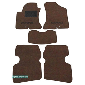 Двошарові килимки для Kia Ceed (ED) (mkI) 2006-2012 Chocolate Sotra Premium 10mm
