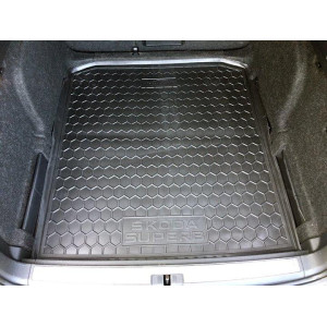 Килим в багажник Skoda SuperB з 2015 (універсал) - гумовий Avto-Gumm