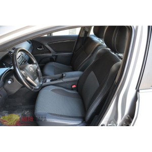 Авточехлы для Тойота Avensis III c 2009 - кожзам - Premium Style MW Brothers 