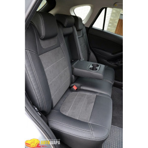 Авточехлы для MAZDA CX-5 с 2012- кожзам + алькантара - Leather Style MW Brothers