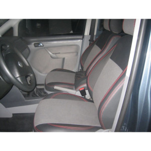 Чехлы сиденья Volkswagen Caddy III с 2004-2010г фирмы MW Brothers - кожзам