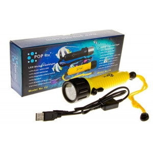 Ліхтарик діодний для дайвінгу F6 300W / акумулятор / USB / 220V зарядка
