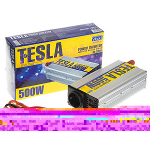 Преобраз. напряжения TESLA ПН-22500/12V-220V/500W/USB-5VDC0.5A/мод.волна/клеммы