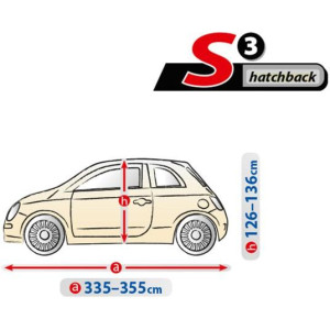 Чохол-тент для автомобіля Optimal Garage S3 хетчбек 335-355 х 136 х148 см