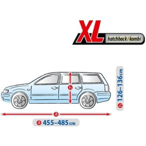 Чохол-тент для автомобіля Basik Garage (багатошарова тканина) XL kombi/hatch 455-485х136см