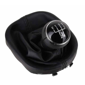 Чохол важеля КПП для Volkswagen Caddy '04-15 (+ручка 5 ст КПП з хромом) - AVTM — VolksWagen Caddy 2004-2010