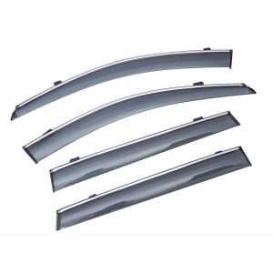 Дефлектори вікон (вітровики) з металевою вставкою Toyota Corolla 2014-DM-42 METAL Sun Visors