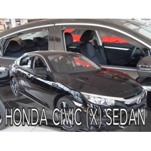Вітровики для Honda Civic 2017+ 4D (вставні, кт - 4шт) Sedan (Heko) 17182