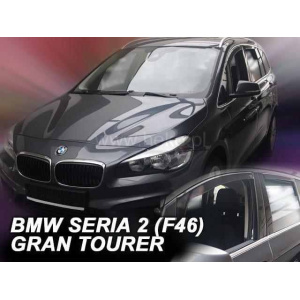 Ветровики для BMW 2 Series F46 2015+ 5D (вставные, кт - 4шт) Gran Tourer (Heko) 11161