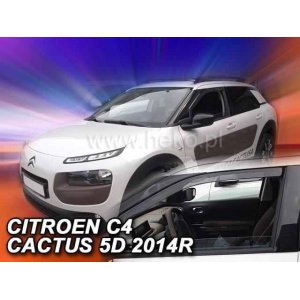 Ветровики для Citroen C4 Cactus 2014+ 5D (вставные, кт-2шт) (Heko) 12263