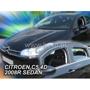Ветровики для Citroen C5 2007-2017 4D (+OT) Sedan (Heko) 12243