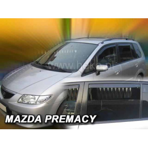 Ветровики для Mazda Premacy 1999-2005 5D (вставные, кт - 4шт) (Heko) 23129