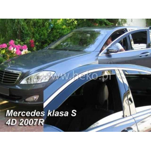 Ветровики для Mercedes S-class W-221 2006+ (69cm) 4D (вст, 4шт) (Heko) 23262