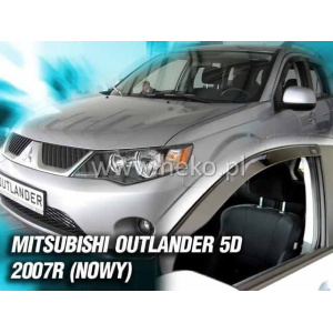 Ветровики для Mitsubishi Outlander 2007-2012 5D XL (вставные, кт - 4шт) (Heko) 23352