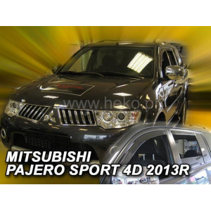 Вітровики для Mitsubishi Pajero Sport 2009-2015 5D (вставні, кт - 4шт) (Heko) 23370