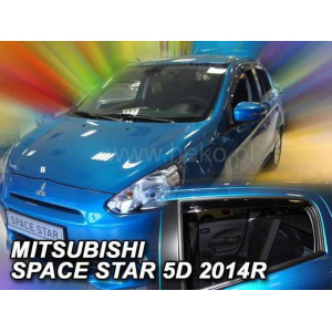Ветровики для Mitsubishi Space Star 2014+ 5D (вставные, кт - 4шт) (Heko) 23372