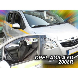 Вітровики для Opel Agila B 2008+ 4D (вставні, кт - 4шт) (Heko) 25375