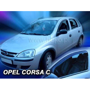 Ветровики для Opel Corsa C 2000-2006 5D (вставные, кт - 4шт) (Heko) 25366