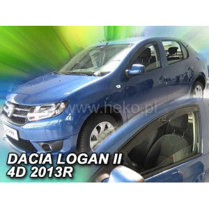 Ветровики для Renault Logan II 2013-2020 (Heko) 4D (вст., 4шт) 13112