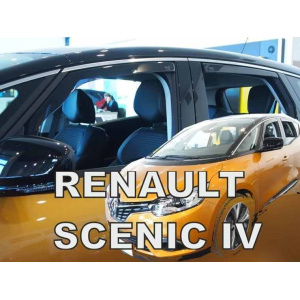 Ветровики для Renault Scenic IV 2016+ 5D (вставные, 4шт) (Heko) 27004