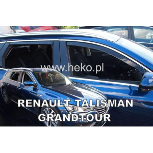 Ветровики для Renault Talisman 2016+ 4D (вставные, 4шт) Grandtour (Heko) 27001