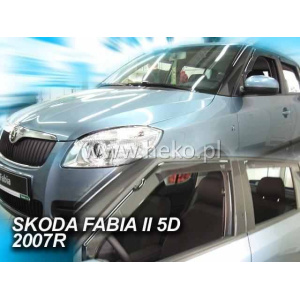 Ветровики для Skoda Fabia II 2007 -2014 5D (вст 4шт) Combi (Heko) 28323