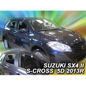 Вітровики для Suzuki SX4 ІІ S-Cross 2013+ 5D (вставні, кт - 4шт) (Heko) 28645