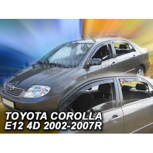 Ветровики для Toyota Corolla 2001-2007 4D (вставные, кт - 4шт) Sedan (Heko) 29375