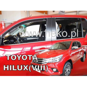 Вітровики для Toyota Hilux 2015+ 4D (вставні, кт - 4шт) (Heko) 29643
