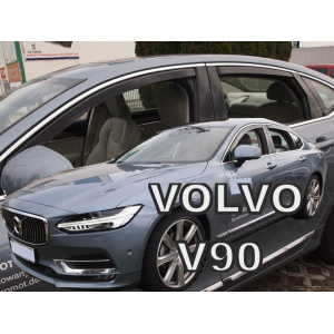 Ветровики для Volvo S90 2016+ 4D (вставные, кт - 4шт) (Heko) 31242