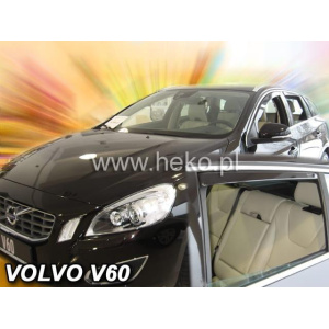 Ветровики для Volvo V60 2010+ 4D (вставные, кт - 4шт) (Heko) 31258