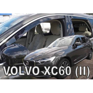 Ветровики для Volvo XC60 2017+ 5D II (вставные, 4шт) (Heko) 31261
