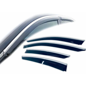 Вітровики для Lexus IS 2005-2009 з хром полоскою (HIC) LE07-M