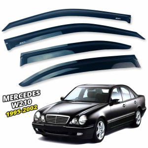 Ветровики для Mercedes E-class W-210 1995-2002 Sedan (Defl) Q2