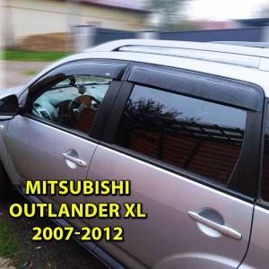 Ветровики для Mitsubishi Outlander 2007-2012 XL (Defl) Q2