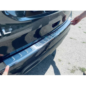 Накладка на задний бампер для Nissan X-Trail 2013- накл на зад.бамп. Хром-нерж (TAN24)