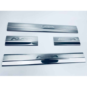 Накладки на пороги для Ford Kuga 2008-2012 MK1 4шт (TAN24) Хром-нерж