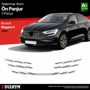 Накладка на передню решітку для Renault Megane IV 2017+ 5шт (TAN24)