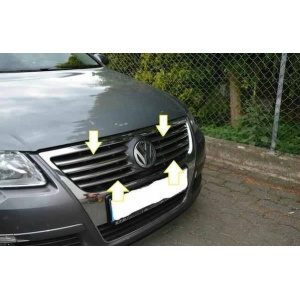 Накладка на передню решітку для Volkswagen Passat B6 2005-2011 8шт (TAN24)