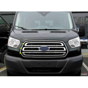 Накладка на переднюю решетку для Ford Transit 2013-2018 3шт (TAN24)