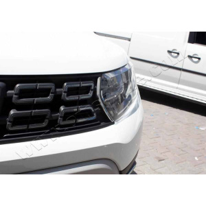 Renault Duster (2018-) Накладки на решітку радіатора (2 шт, нерж) бічні - OMSALINE