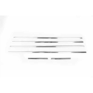 Citroen C5 2008- Нижние молдинги стекол (6 шт, нерж.) - Carmos