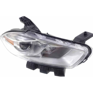 Фара передня Dodge Dart 12-15 передн. пра.(мех) (без ламп) (HIR2.7442na.194) (хром. галоген) - DEPO