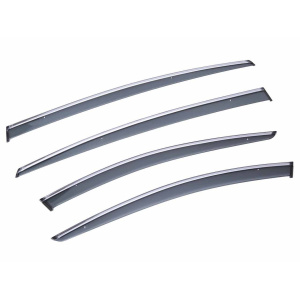 Дефлектори вікон (вітровики) з хромом Peugeot 308 2007-2013 Sun Visors