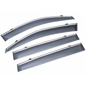 Дефлекторы окон (ветровики) с декоративной вставкой Skoda Kamiq KL-2025 BLK Sun Visors