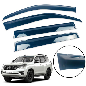 Дефлекторы окон (ветровики) для Toyota LC 150 Prado 2010+ накладні (HAWK)