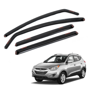 Дефлектори вікон (вітровики) для Hyundai Tucson II 2010-2015 IX35 вставні (HAWK)