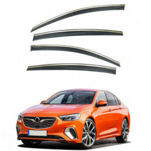 Дефлектори вікон (вітровики) для Opel Insignia B 2017+ з нерж. хром полоскою (HAWK)